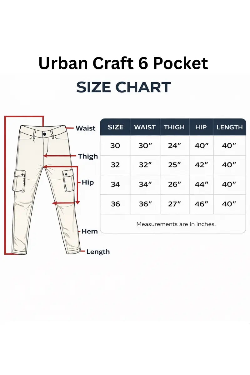 Urban Craft 6 Pocket Cargo Pant